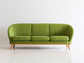 Divani a 3 posti - Tessuto-Legno - 204 x 87 x 83 cm - Verde lime - Stile moderno rétro