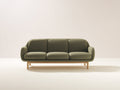 Divani a 3 posti - Tessuto-Legno - 205 x 88 x 82 cm - Verde oliva - Stile scandinavo moderno