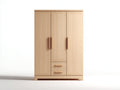 Armadio a 3 ante - Legno - 115 x 52 x 185 cm - Legno naturale chiaro - Moderno