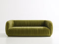 Divani a 3 posti - Velluto - 220 x 98 x 76 cm - Verde oliva - Stile organico contemporaneo